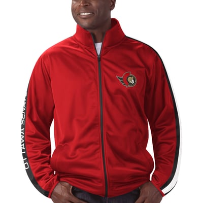 Men's G-III Sports by Carl Banks Red Ottawa Senators Playmaker - Full-Zip Track Jacket