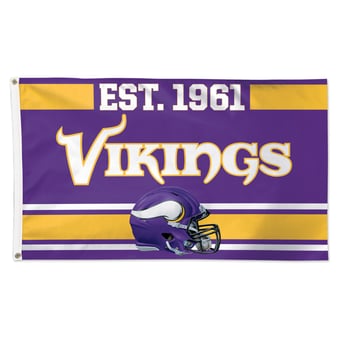 WinCraft Minnesota Vikings 3' x 5' Established 1-Sided Deluxe Flag