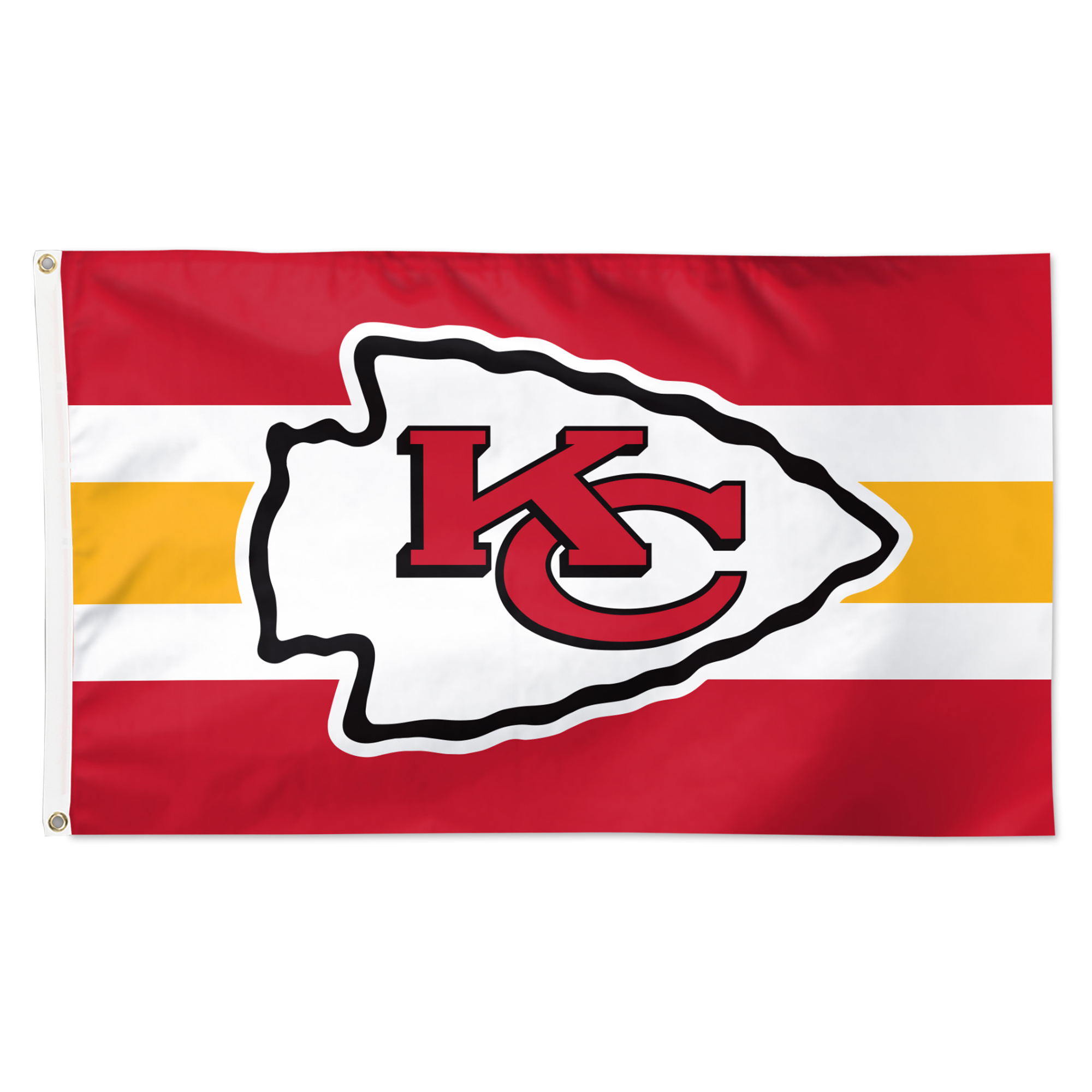 WinCraft Kansas City Chiefs 3' x 5' Horizontal Stripe 1-Sided Deluxe Flag