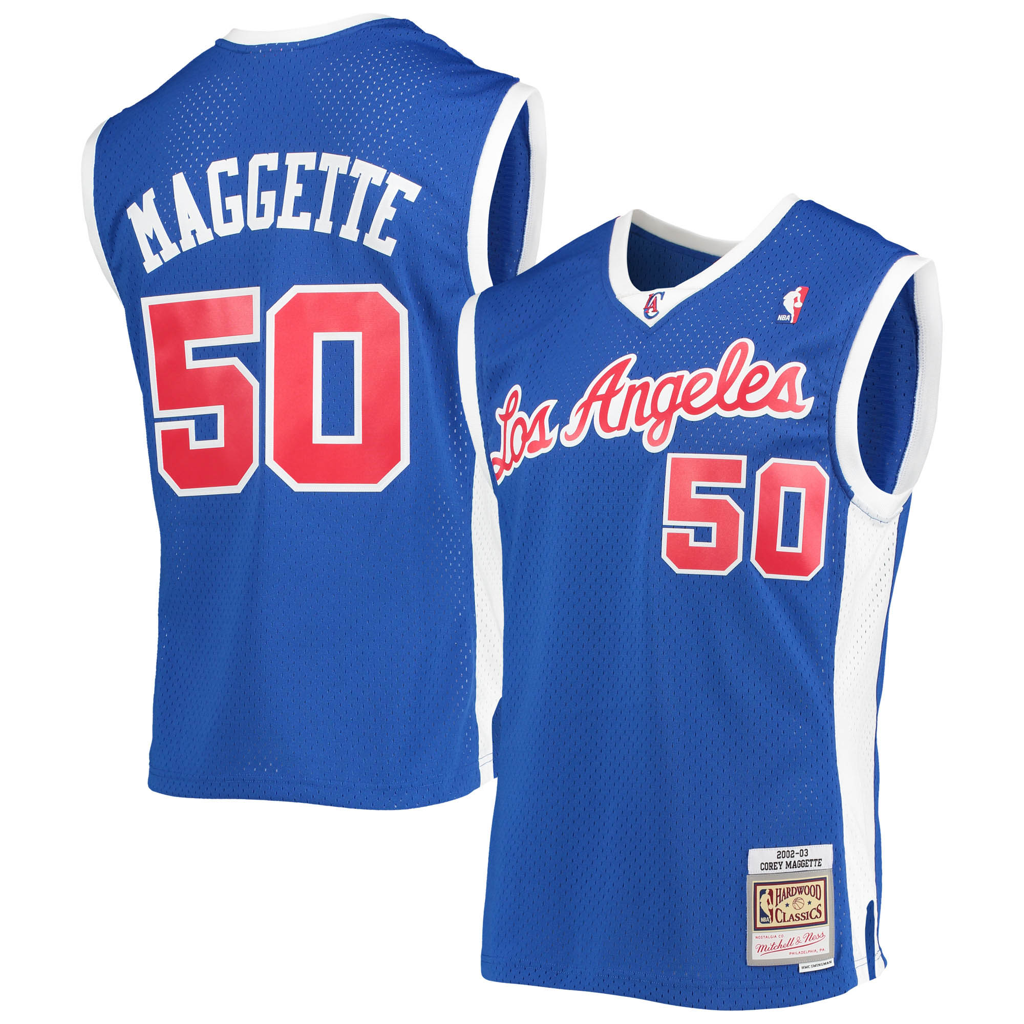Men's Mitchell & Ness Corey Maggette Royal LA Clippers 2002/03 Hardwood Classics Swingman Jersey