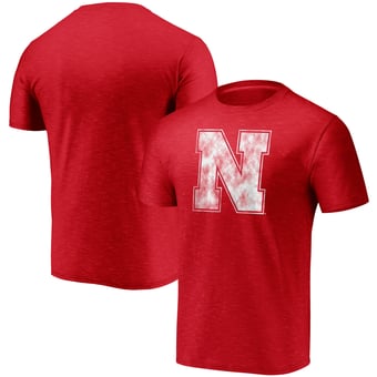 Men's Fanatics Scarlet Nebraska Huskers Classic Primary Logo Space-Dye T-Shirt