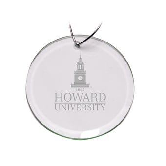 Howard Bison 3'' Glass Round Ornament