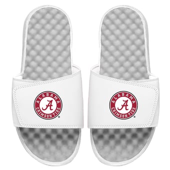Men's ISlide White Alabama Crimson Tide Circle Logo Slide Sandals
