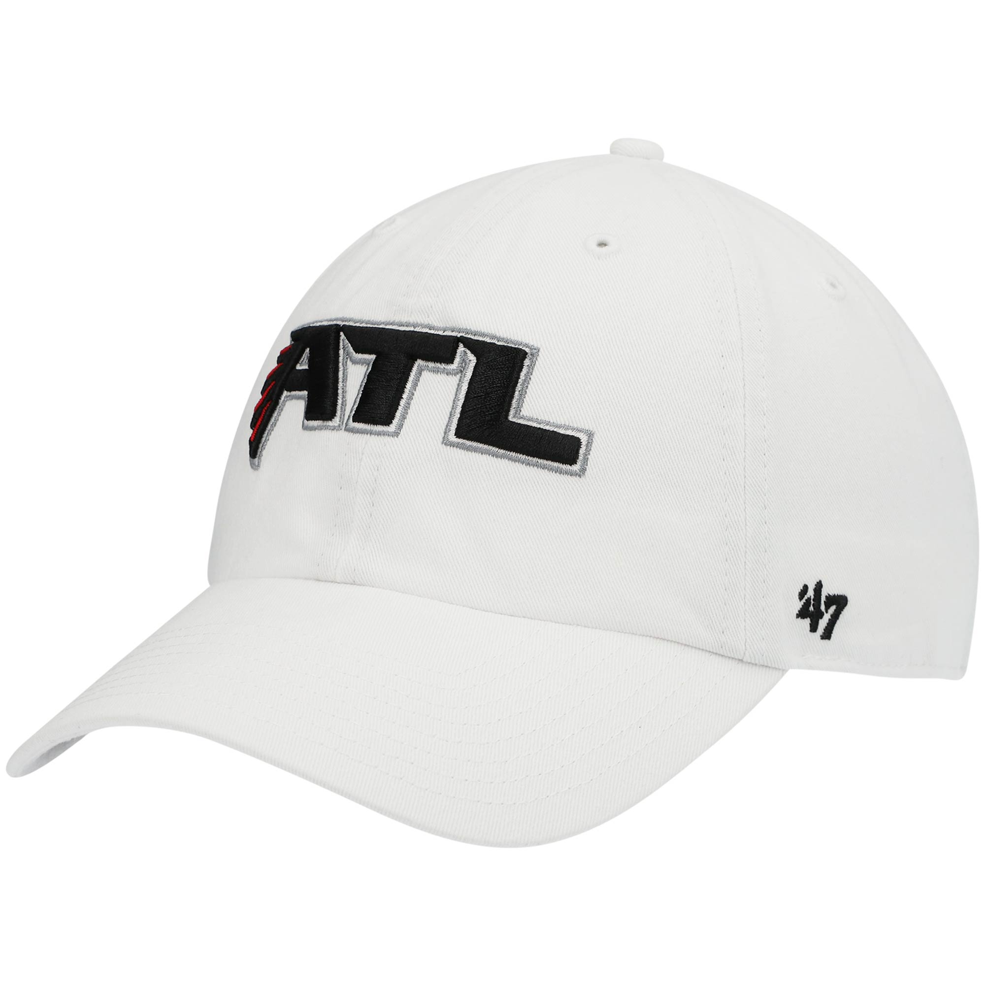 Men's White Atlanta Falcons Clean Up Adjustable Hat - White