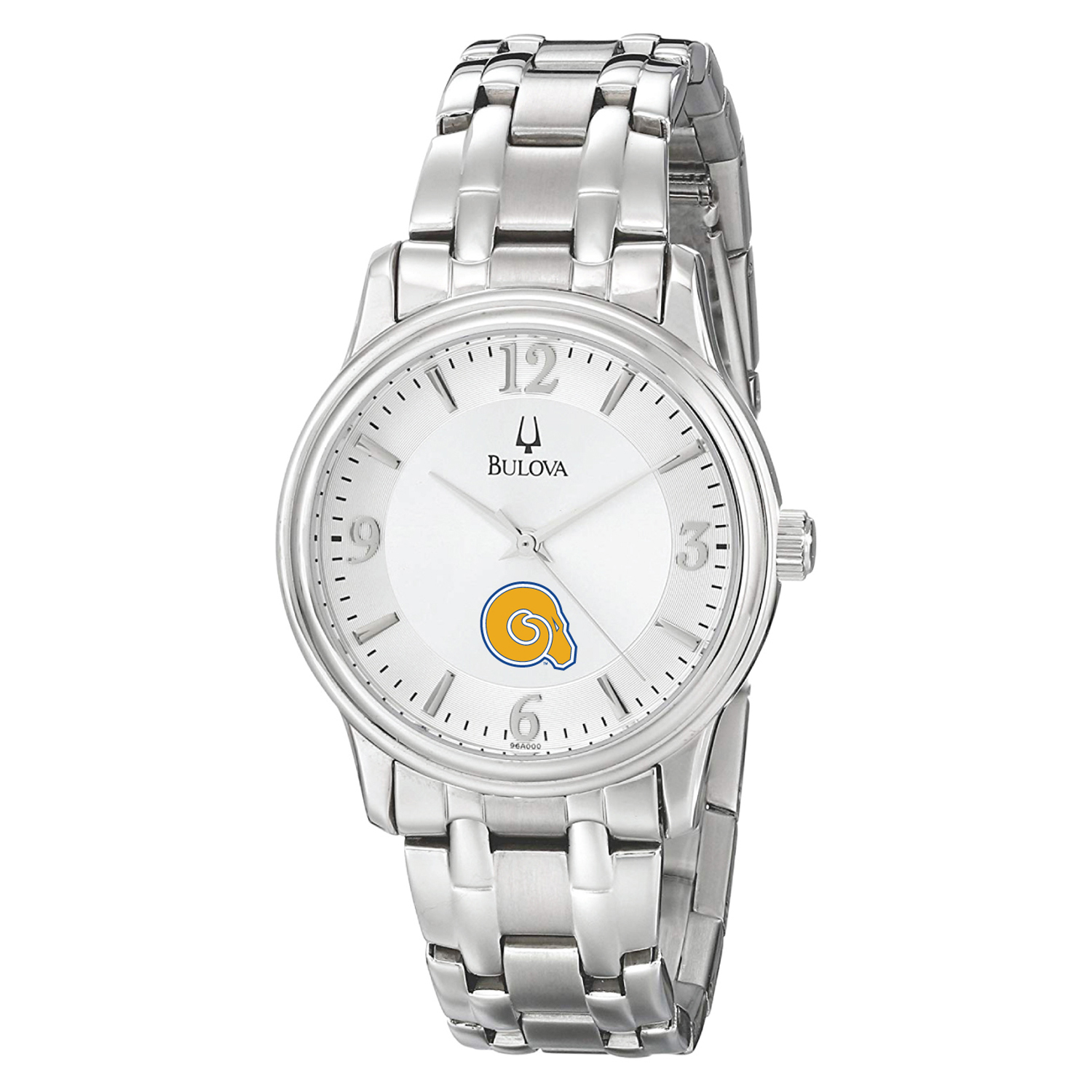 Men's Bulova Silver Albany State Golden Rams Stainless Steel Quartz Watch