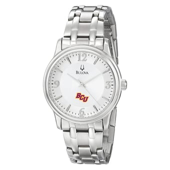 Men's Bulova Silver Bethune-Cookman Wildcats Stainless Steel Quartz Watch