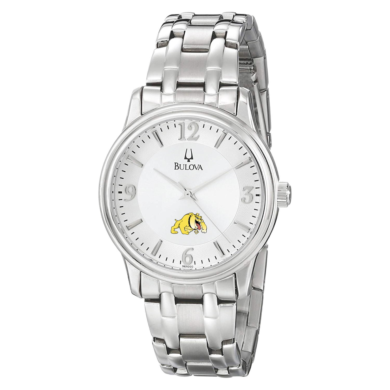 Men's Bulova Silver Bowie State Bulldogs Stainless Steel Quartz Watch