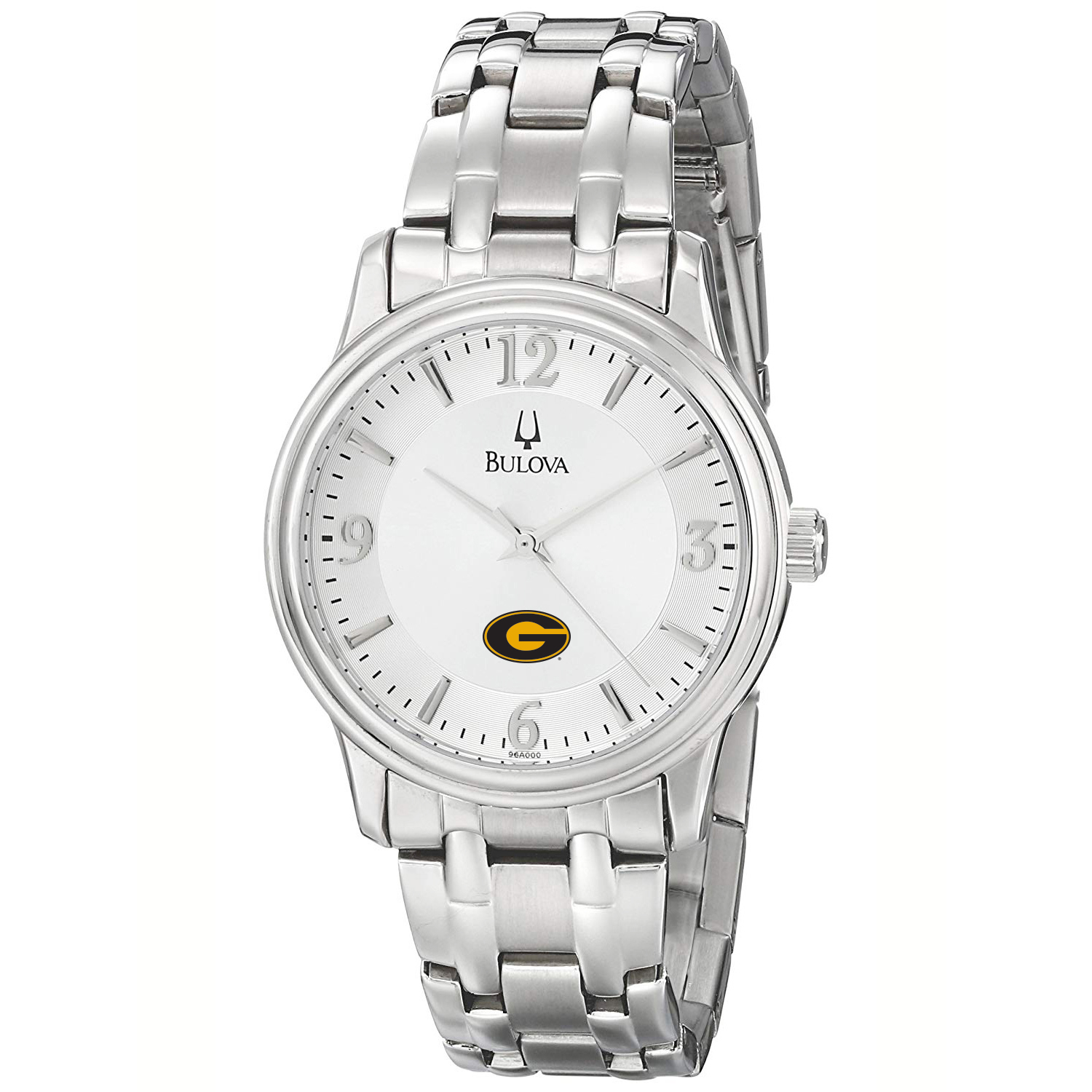 Men's Bulova Silver Grambling Tigers Stainless Steel Quartz Watch