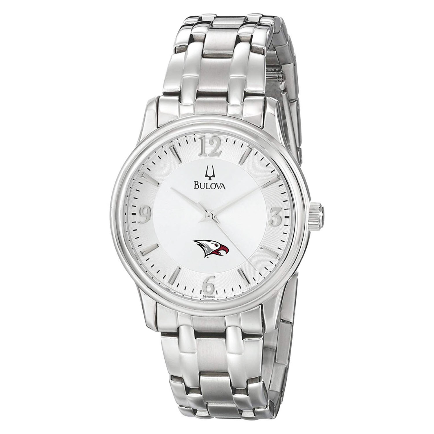 Men's Bulova Silver North Carolina Central Eagles Stainless Steel Quartz Watch