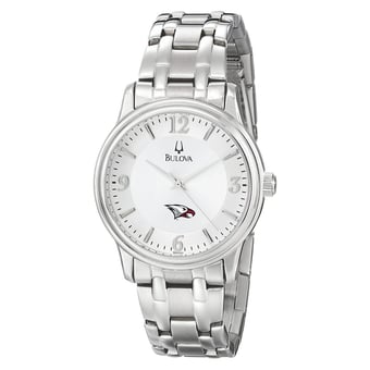 Men's Bulova Silver North Carolina Central Eagles Stainless Steel Quartz Watch