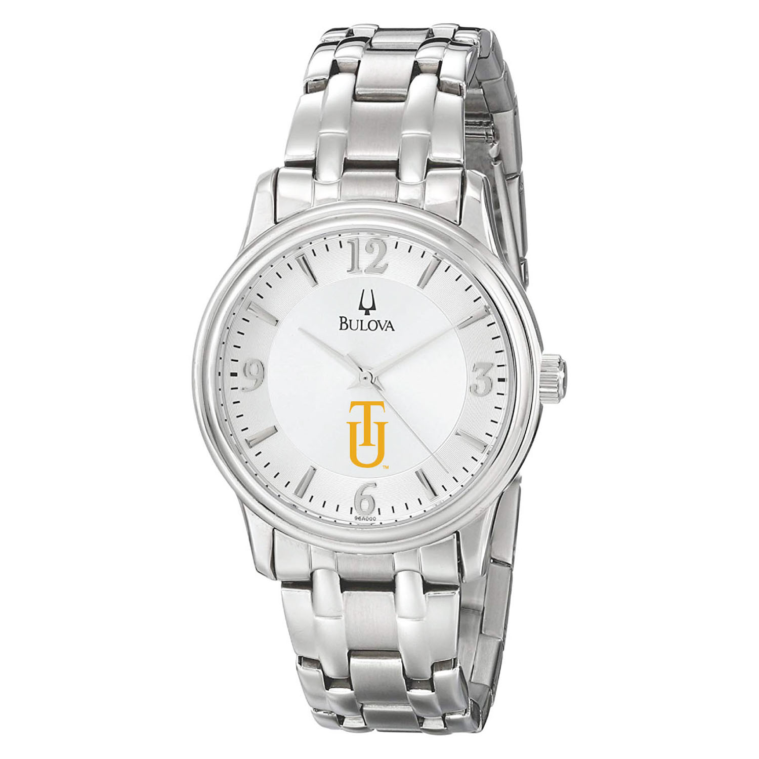Men's Bulova Silver Tuskegee Golden Tigers Stainless Steel Quartz Watch