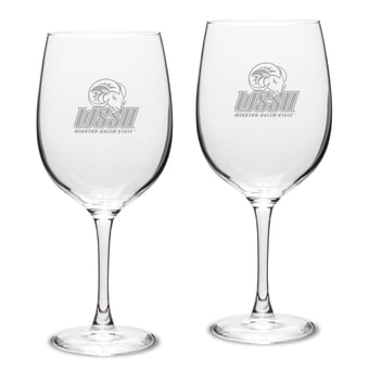 Winston-Salem State Rams 2-Piece Traditional Robusto Red Wine Table Glass Set