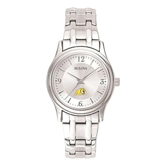 Women's Bowie State Bulldogs Silver-Tone Dial Stainless Steel Quartz Watch