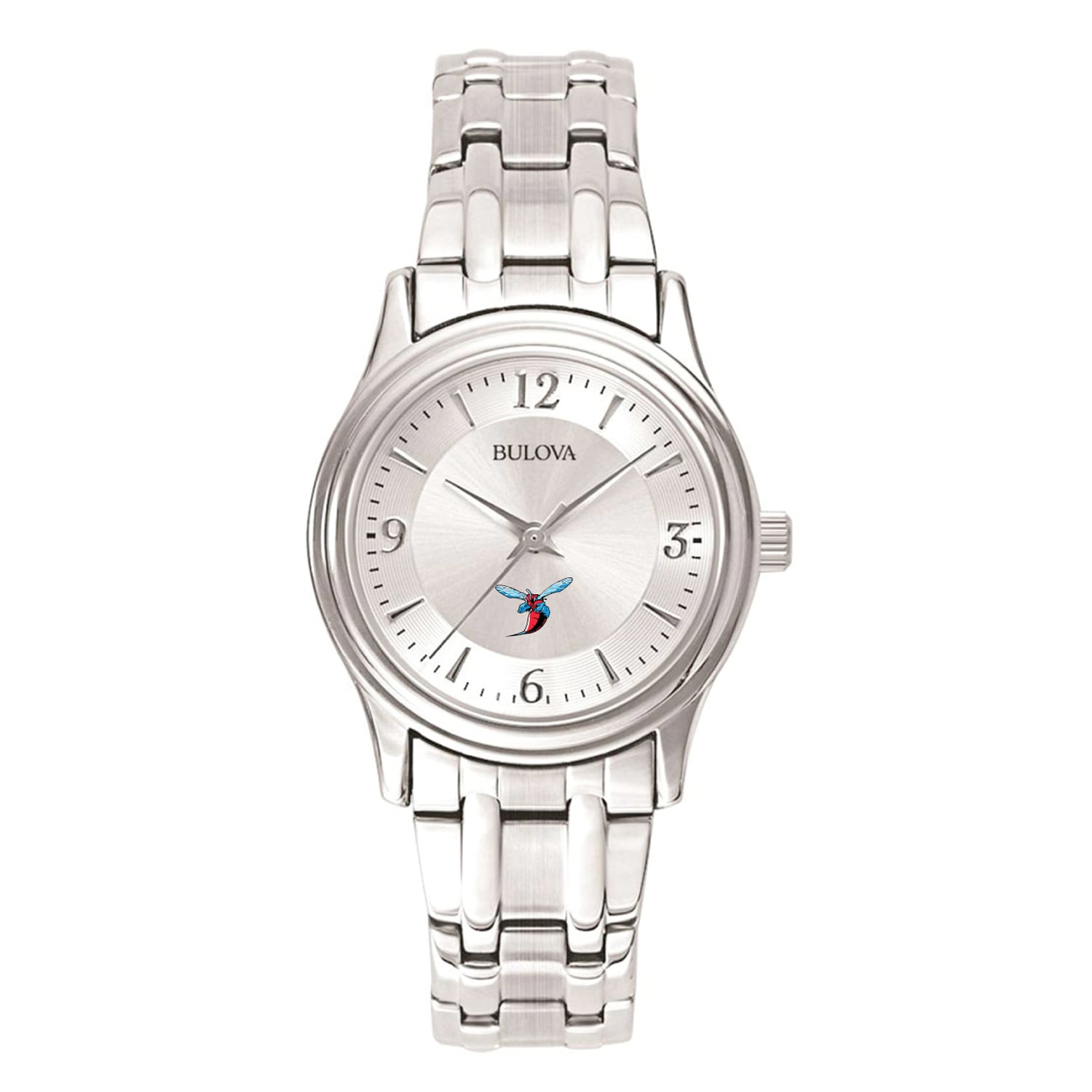 Women's Silver Delaware State Hornets Silver Dial Stainless Steel Quartz Watch