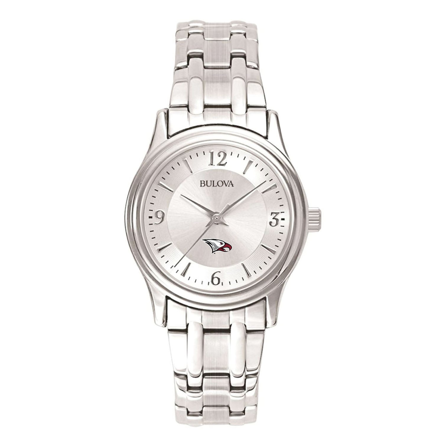 Women's Silver North Carolina Central Eagles Silver Dial Stainless Steel Quartz Watch