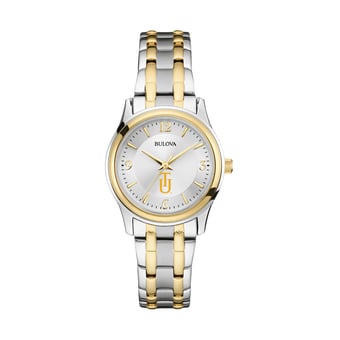 Women's Bulova Silver/Gold Tuskegee Golden Tigers Classic Two-Tone Round Watch