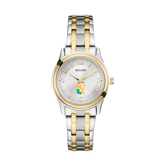 Women's Bulova Silver/Gold XULA Gold Classic Two-Tone Round Watch