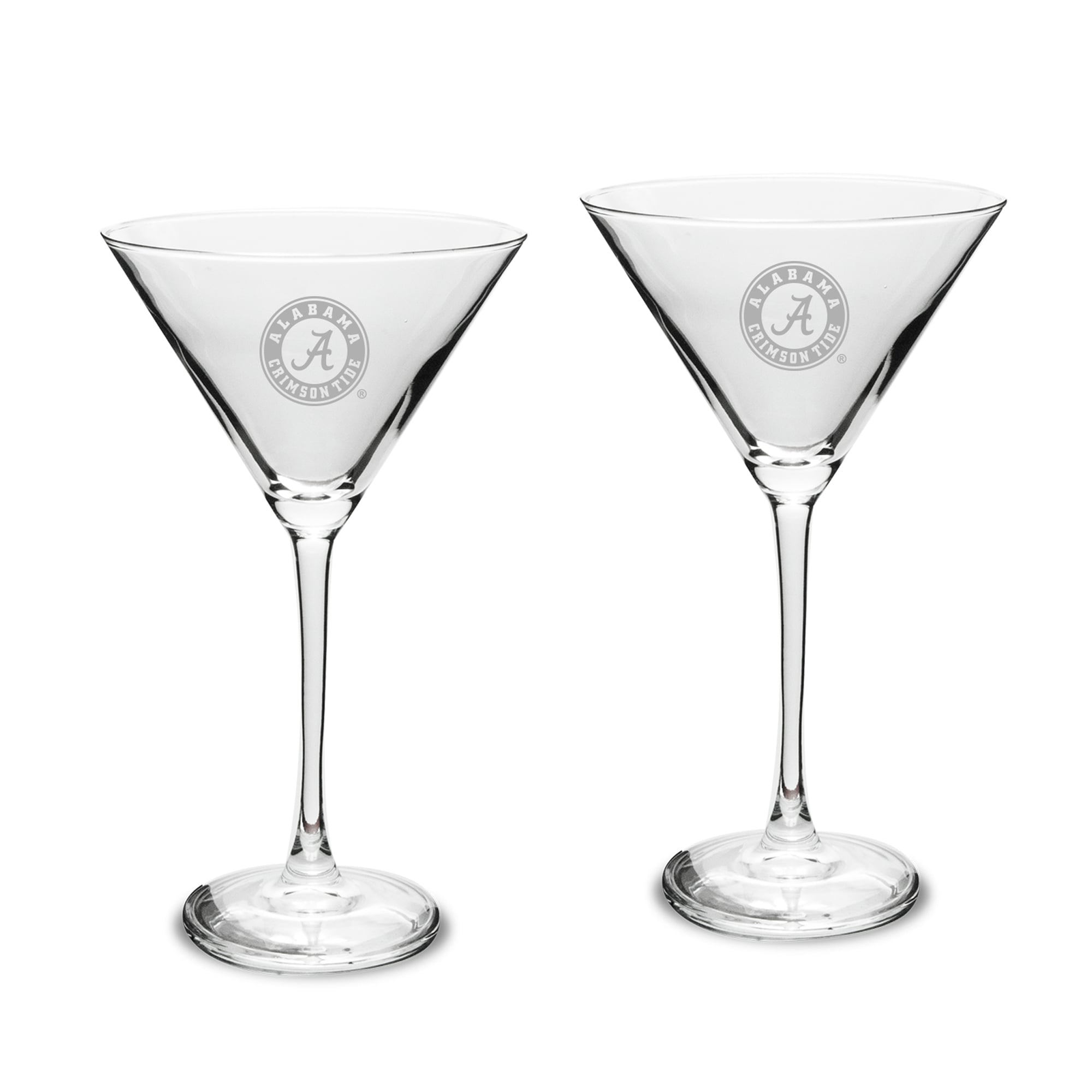 Alabama Crimson Tide Two-Piece Traditional 10oz. Martini Glass Set