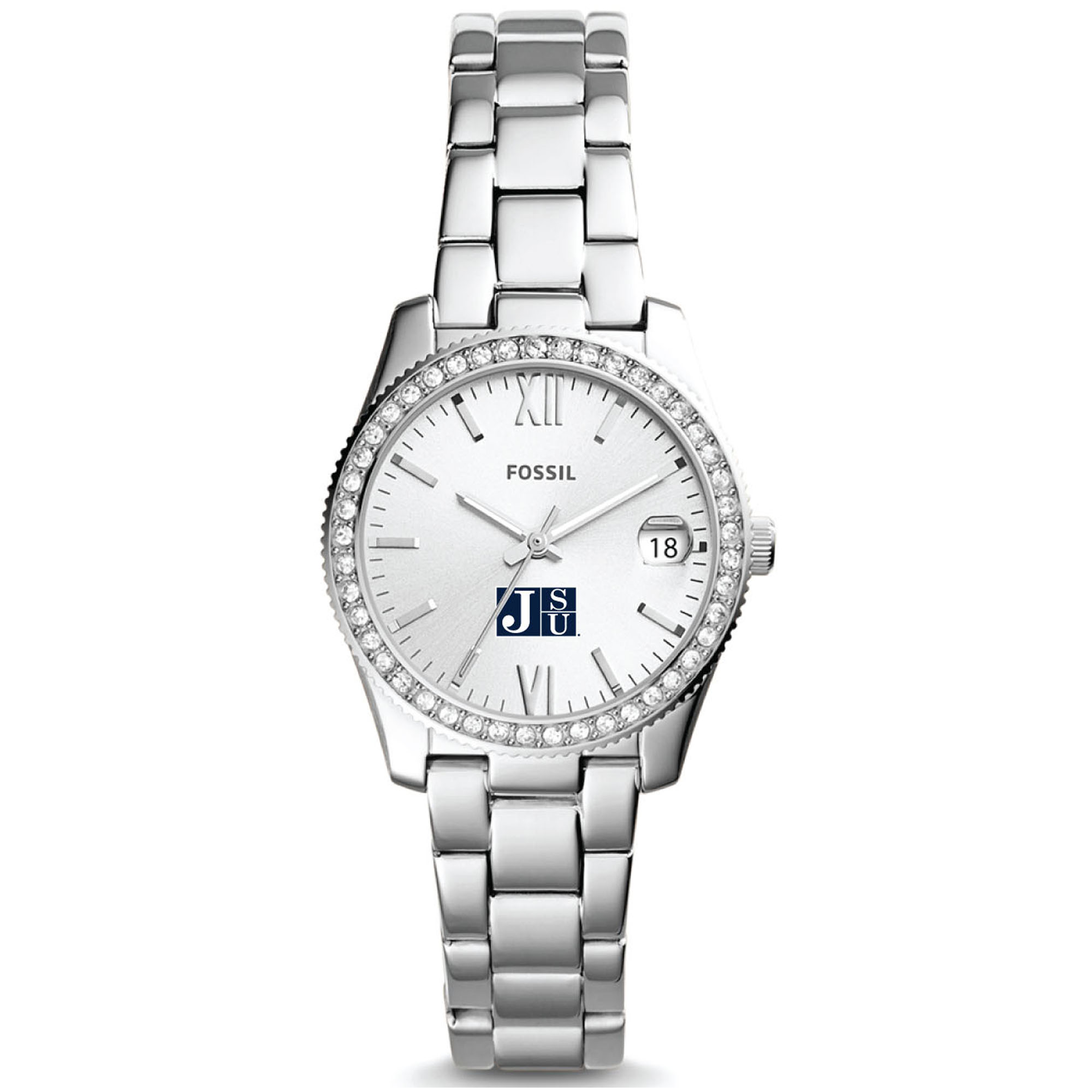 Women's Fossil Jackson State Tigers Scarlette Mini Three-Hand Date Watch