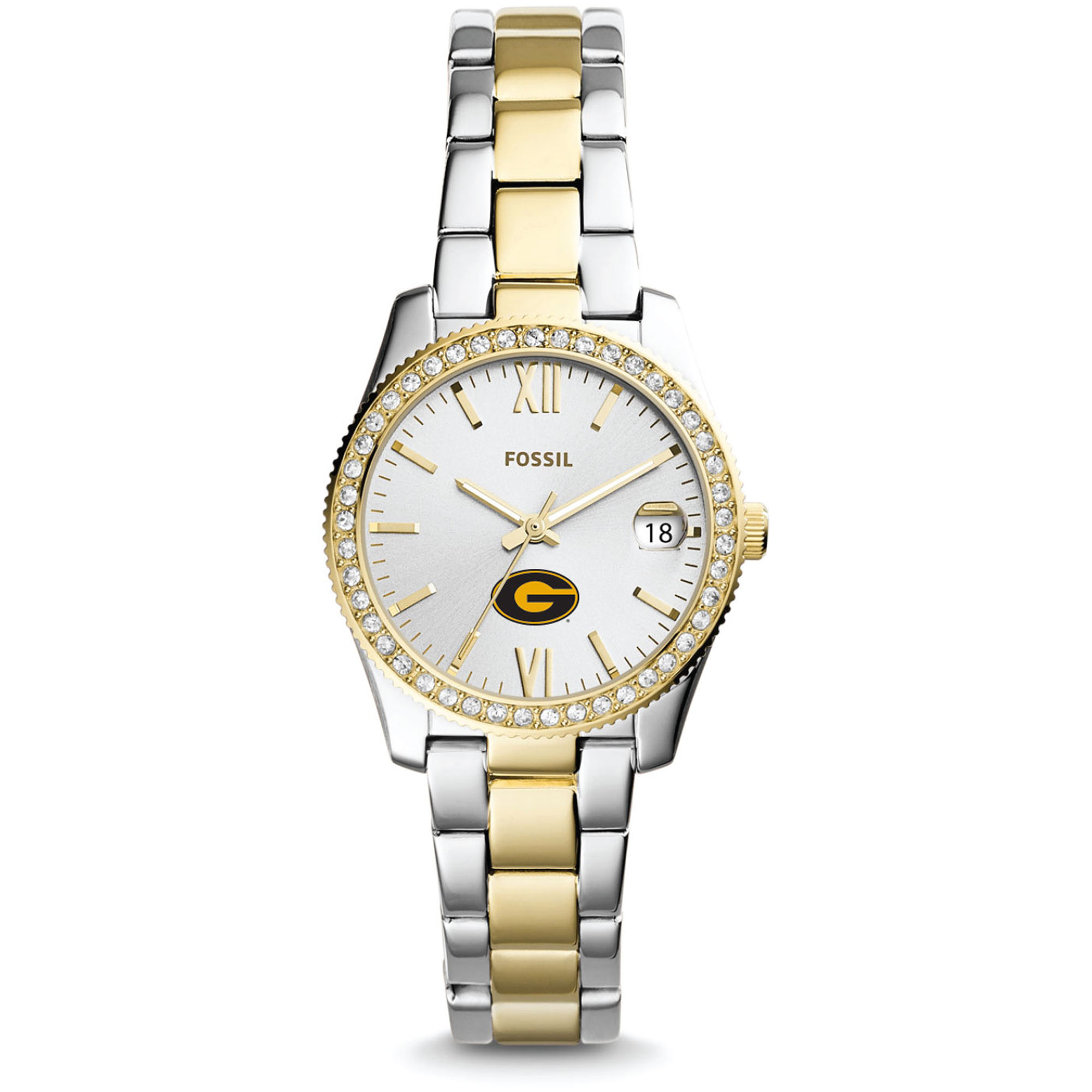 Women's Fossil Grambling Tigers Scarlette Mini Two Tone Stainless Steel Watch