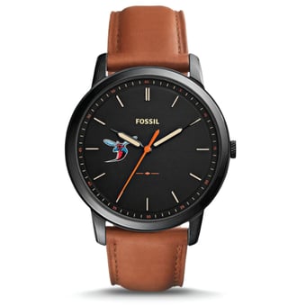 Fossil Delaware State Hornets The Minimalist Slim Leather Watch
