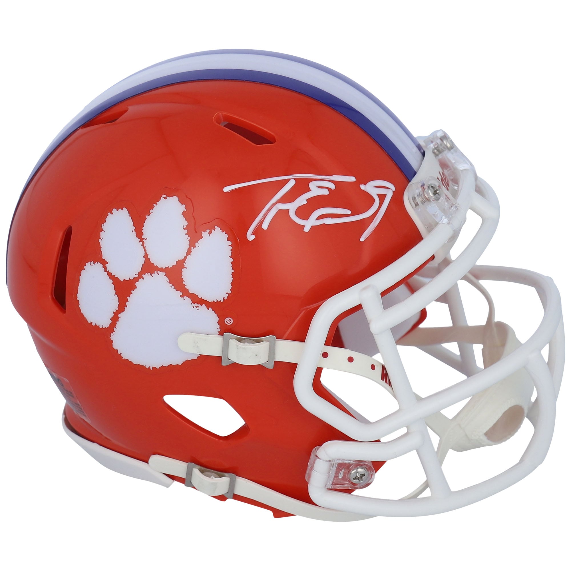 Travis Etienne Clemson Tigers Autographed Riddell Speed Mini Helmet