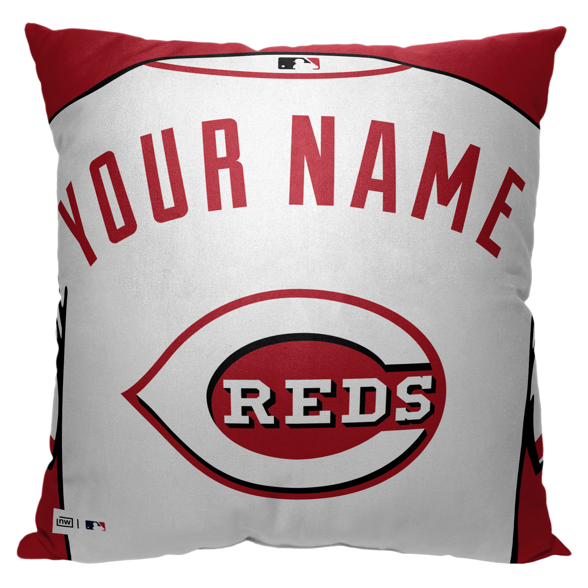 Cincinnati Reds 18” x 18” Personalized Pillow Cincinnati Reds 18” x 18” Personalized Pillow