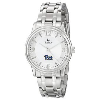Men's Bulova  Silver Pitt Panthers