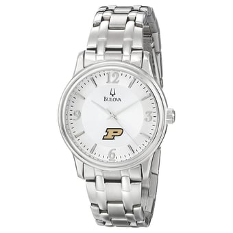 Men's Bulova  Silver Purdue Boilermakers