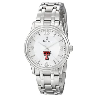 Men's Bulova  Silver Texas Tech Red Raiders
