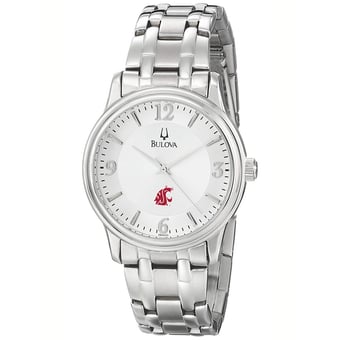Men's Bulova  Silver Washington State Cougars