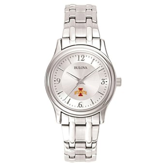 Women's Iowa State Cyclones Silver-Tone Dial Stainless Steel Quartz Watch