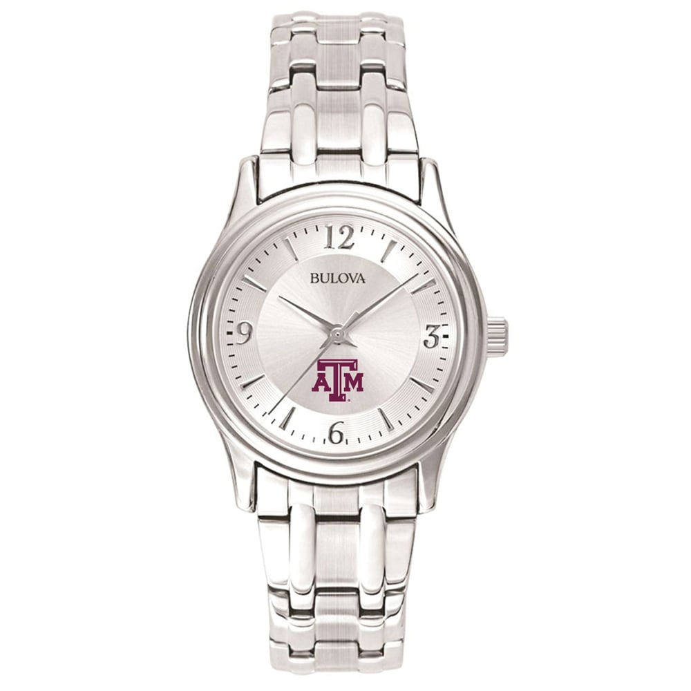 Women's Texas A&M Aggies Silver-Tone Dial Stainless Steel Quartz Watch
