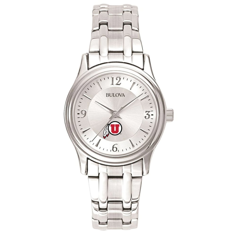 Women's Utah Utes Silver-Tone Dial Stainless Steel Quartz Watch