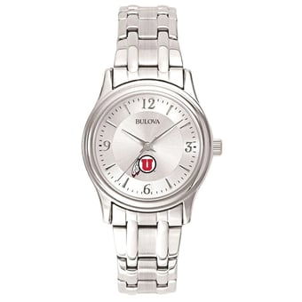 Women's Utah Utes Silver-Tone Dial Stainless Steel Quartz Watch