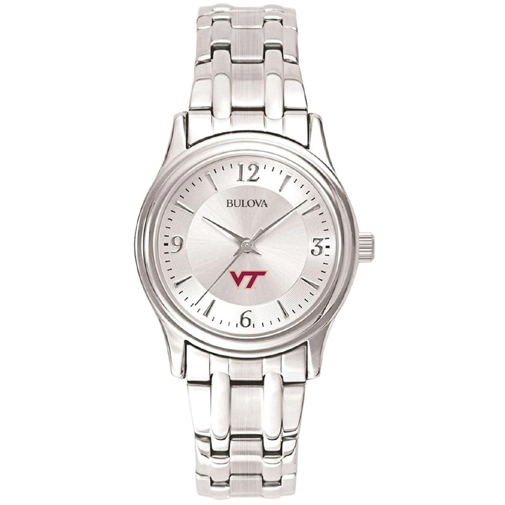 Women's Virginia Tech Hokies Silver-Tone Dial Stainless Steel Quartz Watch