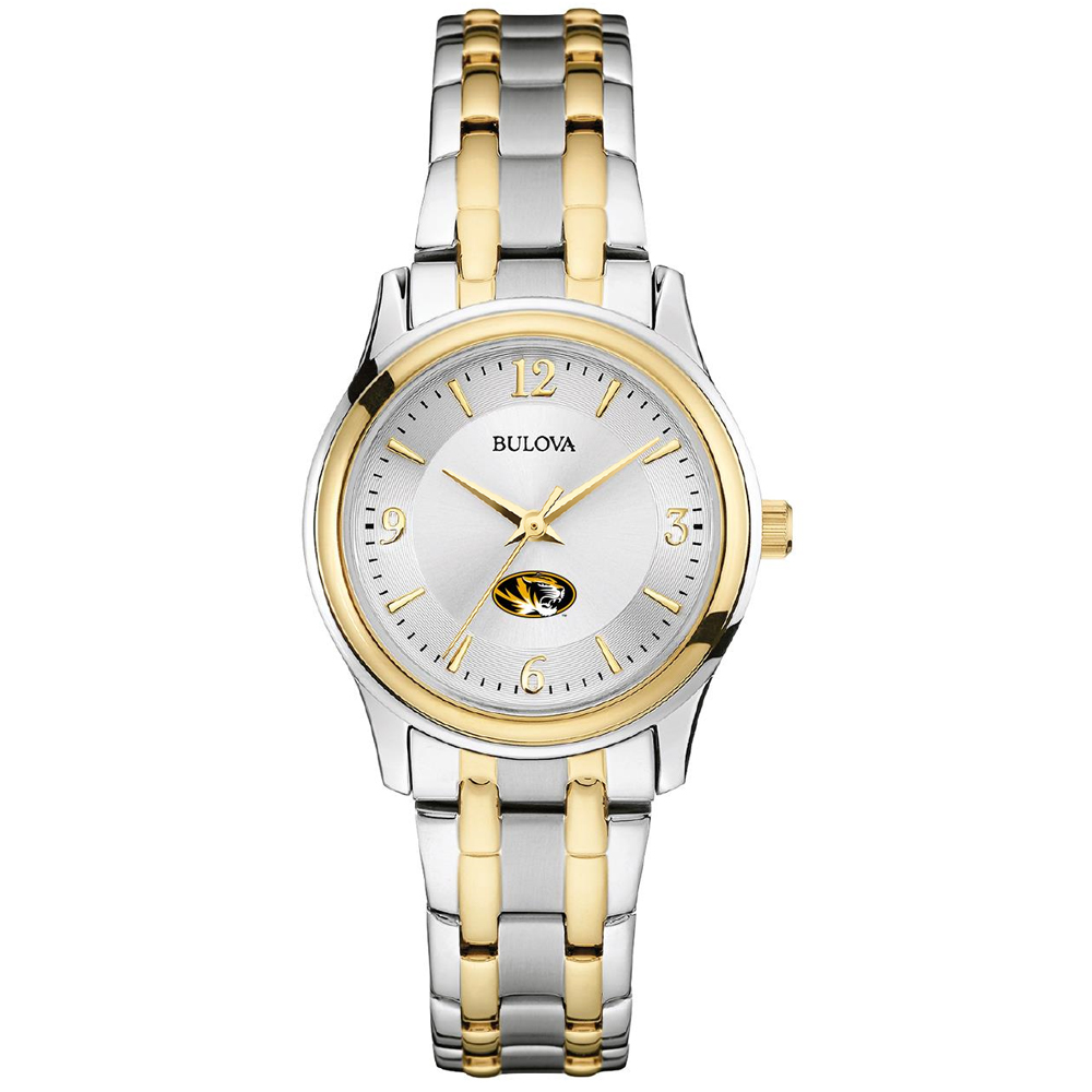 Women's Bulova Silver/Gold Missouri Tigers Classic Two-Tone Round Watch
