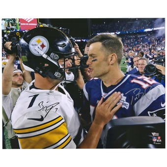 Tom Brady & Ben Roethlisberger New England Patriots Autographed 16" x 20" Photograph