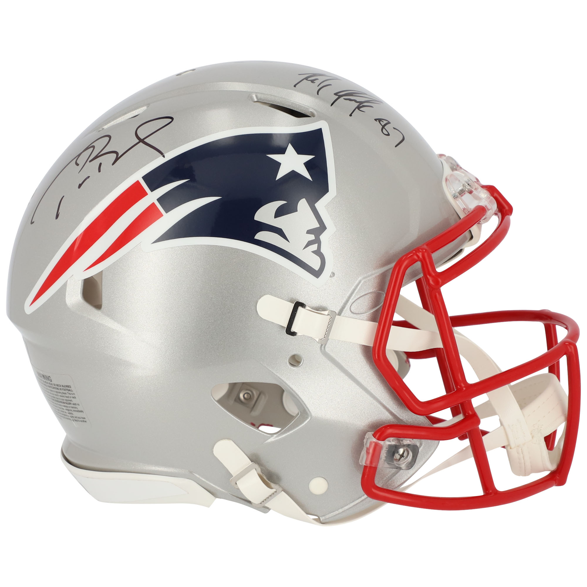 Tom Brady & Rob Gronkowski New England Patriots Autographed Riddell Speed Authentic Helmet