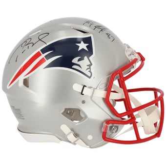 Tom Brady & Rob Gronkowski New England Patriots Autographed Riddell Speed Authentic Helmet