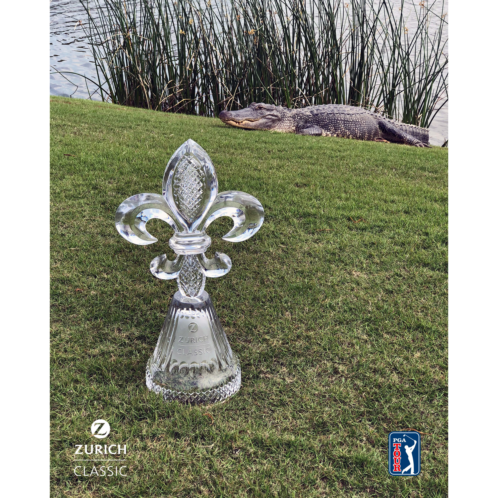 Zurich Classic of New Orleans Fleur-de-Lis Trophy Alligator Unsigned Photograph Zurich Classic of New Orleans Fleur-de-Lis Trophy Alligator Unsigned Photograph
