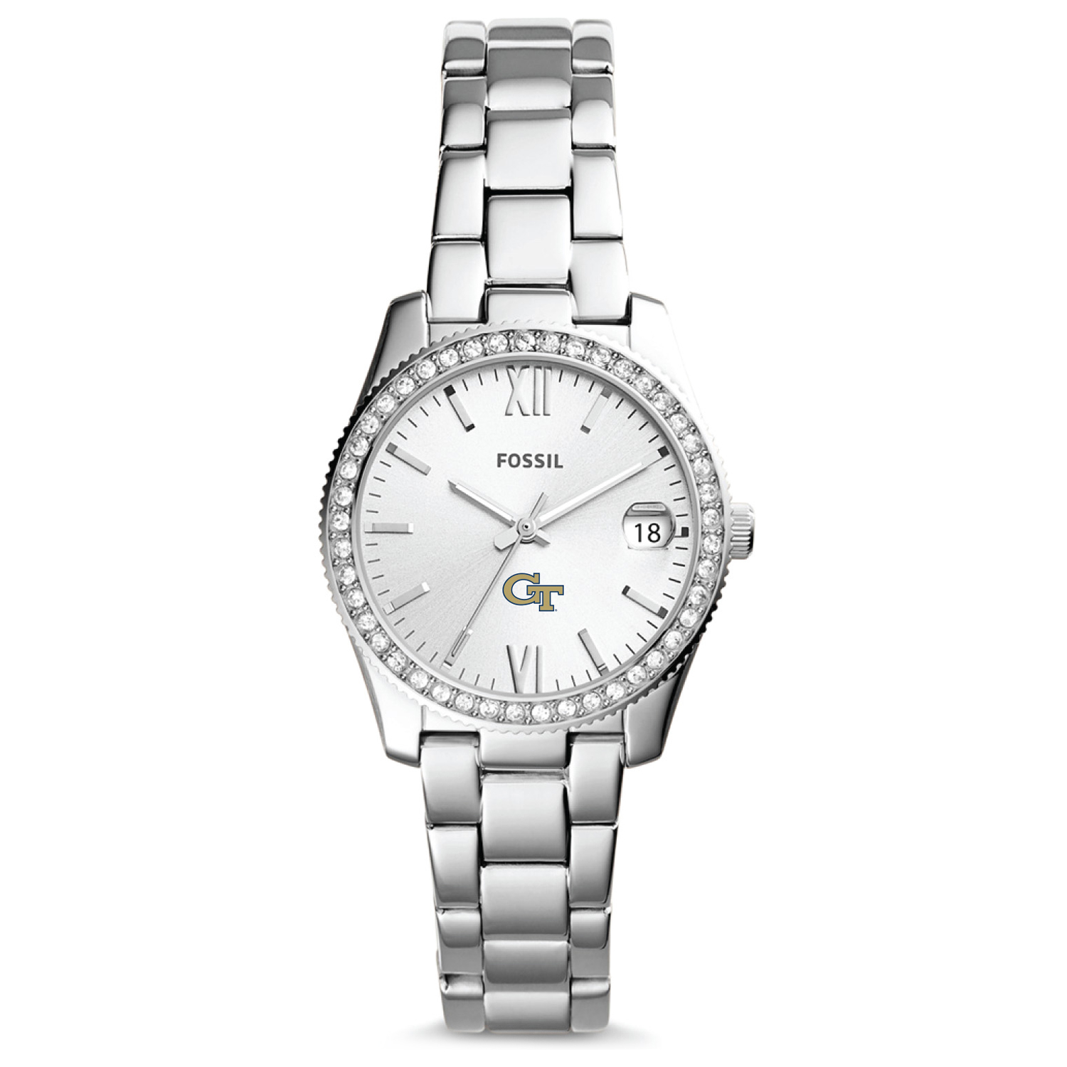 Women's Fossil Georgia Tech Yellow Jackets Scarlette Mini Three-Hand Date Watch