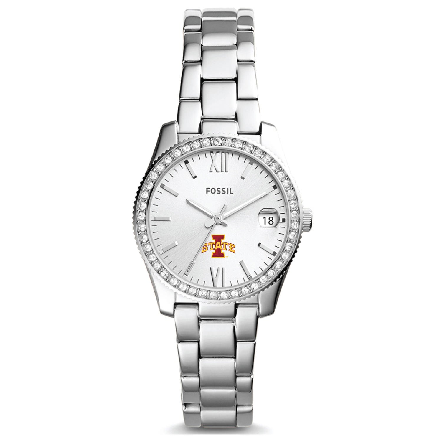 Women's Fossil Iowa State Cyclones Scarlette Mini Three-Hand Date Watch