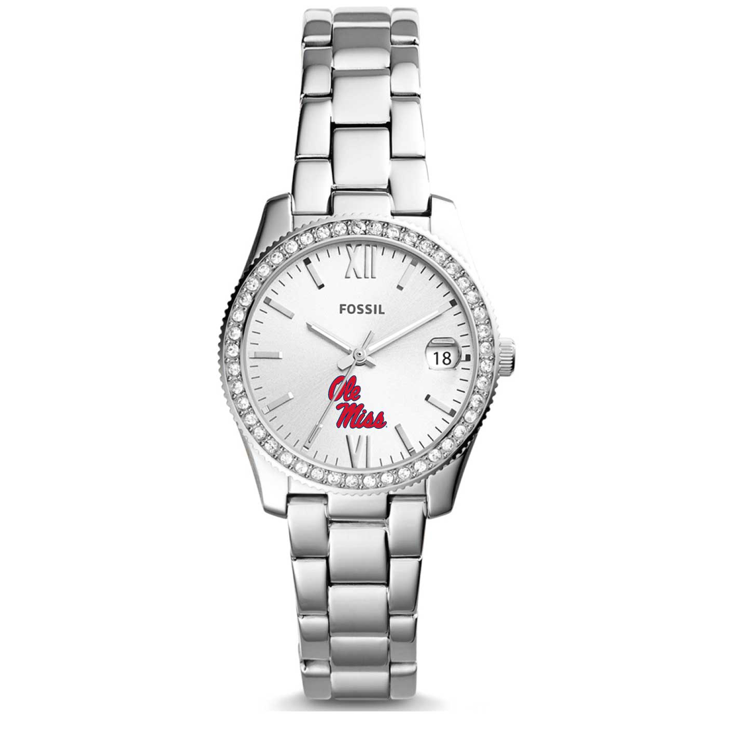 Women's Fossil Ole Miss Rebels Scarlette Mini Three-Hand Date Watch