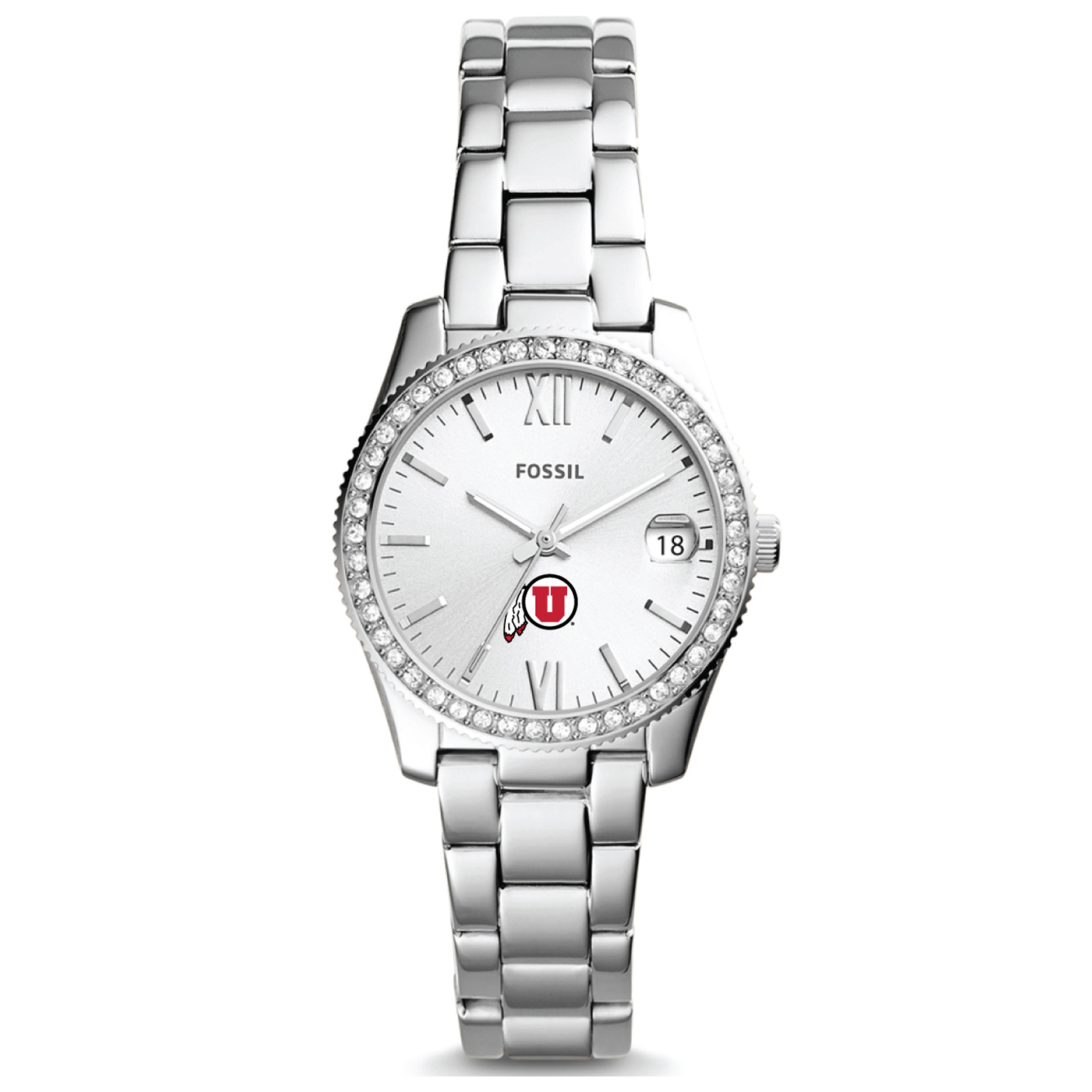 Women's Fossil Utah Utes Scarlette Mini Three-Hand Date Watch
