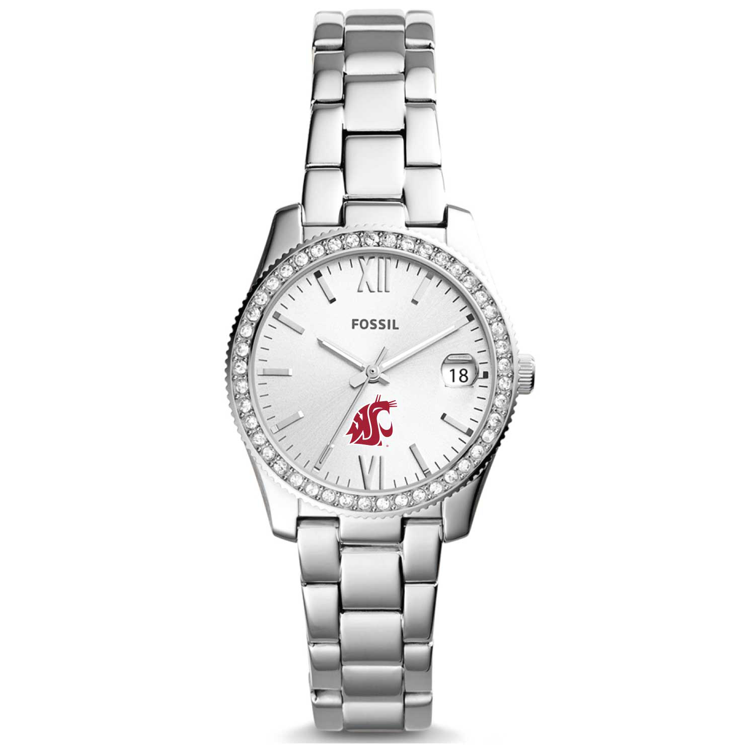 Women's Fossil Washington State Cougars Scarlette Mini Three-Hand Date Watch