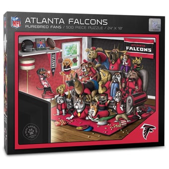 Fanpoint Atlanta Falcons Purebred Fans 18'' x 24'' A Real Nailbiter 500-Piece Puzzle