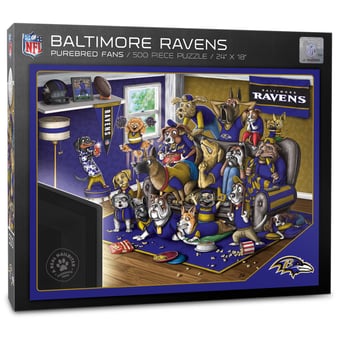 Fanpoint Baltimore Ravens Purebred Fans 18'' x 24'' A Real Nailbiter 500-Piece Puzzle