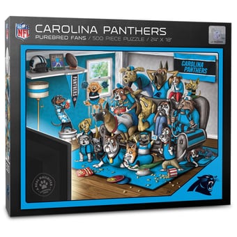 Fanpoint Carolina Panthers Purebred Fans 18'' x 24'' A Real Nailbiter 500-Piece Puzzle