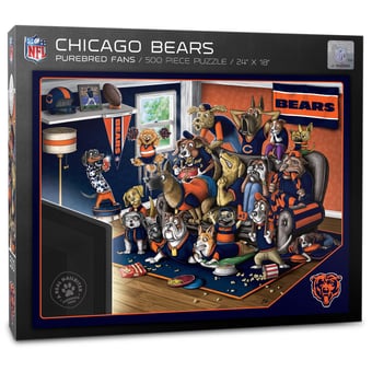 Fanpoint Chicago Bears Purebred Fans 18'' x 24'' A Real Nailbiter 500-Piece Puzzle